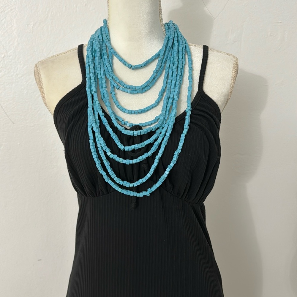 10 layers wood necklaces